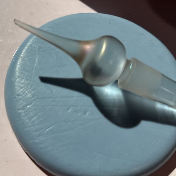 Stuart Abelman Art Glass Iridescent Pulled Feather Perfume Bottle 1981 - Picture 5 of 11